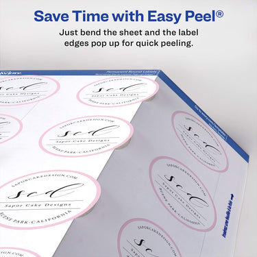 Avery Printable Round Labels with Sure Feed, 3/4